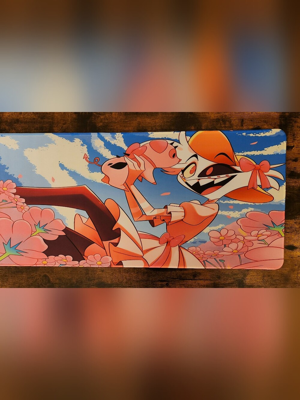 Unofficial Angel Dust And Fat Nuggets Playmat - Hazbin Hotel